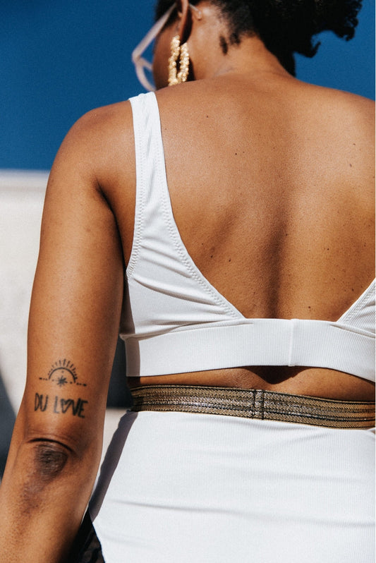 Ensemble lingerie blanche texturée - RUN THE WORLD Superbe Paris